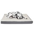 Pet Adobe Pet Adobe Memory Orthopedic Foam Dog Bed- Sherpa Top and Removable Cover- 44.5x35x4.75, Gray 229022SBE